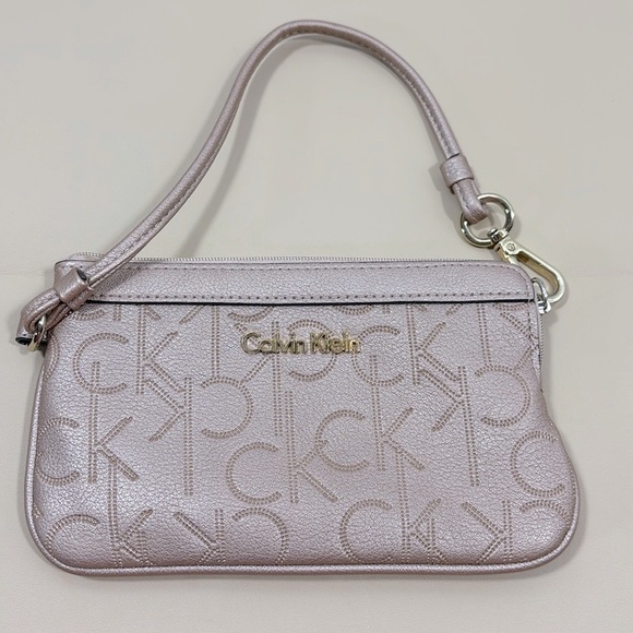 Calvin Klein Handbags - Calvin Klein signature metallic tan wristlet​​​​​​​​​